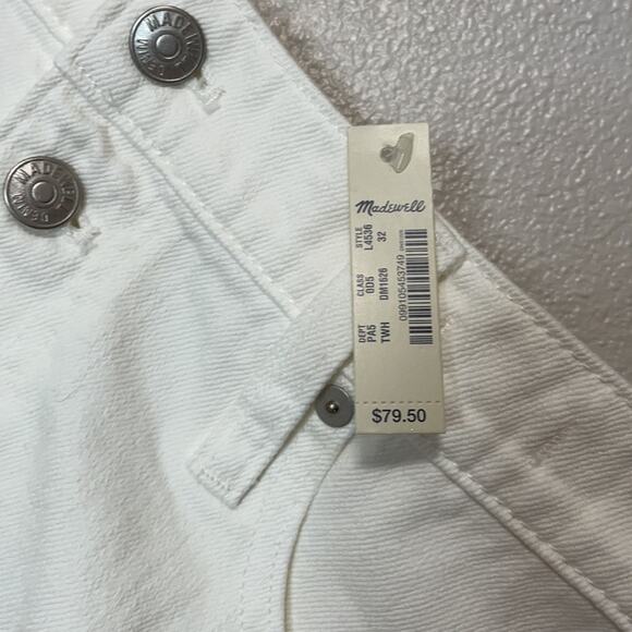 MADEWELL White Rigid Denim A-Line Skirt Size 32 NWT - Picture 7 of 11